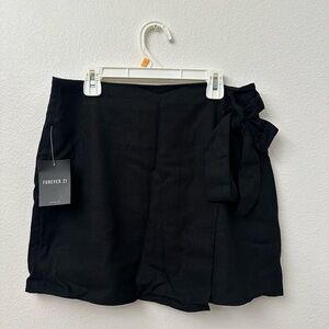 Forever 21 Black Tie-Waist Skirt